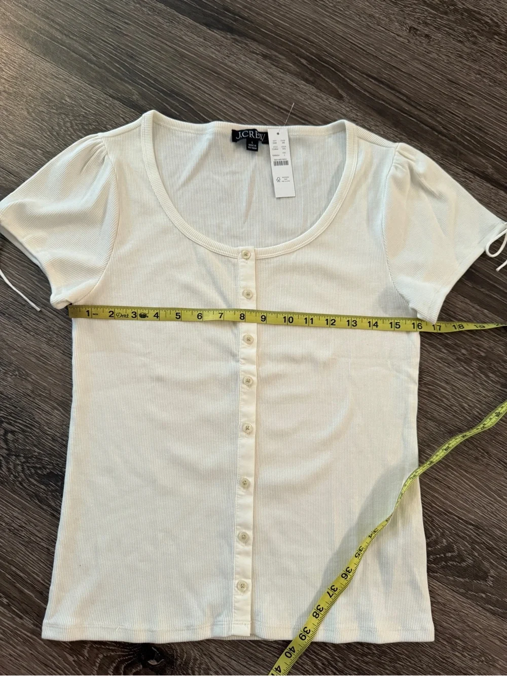 J. Crew Perfect rib button-up shirt with satin trim New